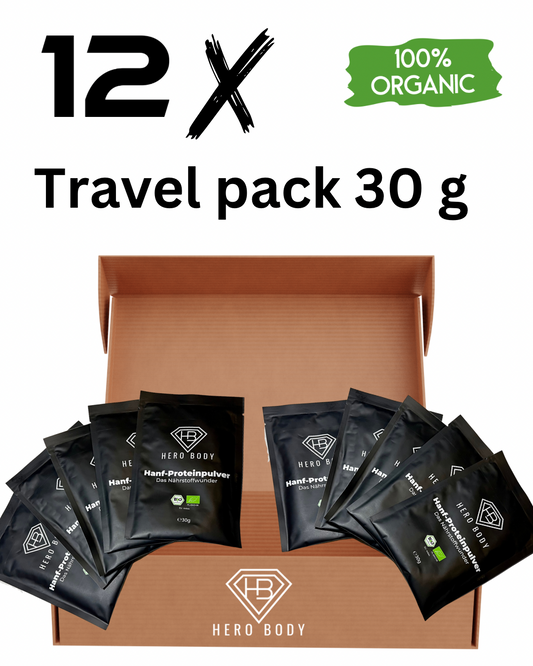 HERO BODY Hanfproteinpulver - 12er-Pack (12x 30g)