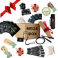 MEGA BOX- Die ultimative Fitness Hybrid BOX- Proteinreiche Snacks, Fitness Tools, Workouts